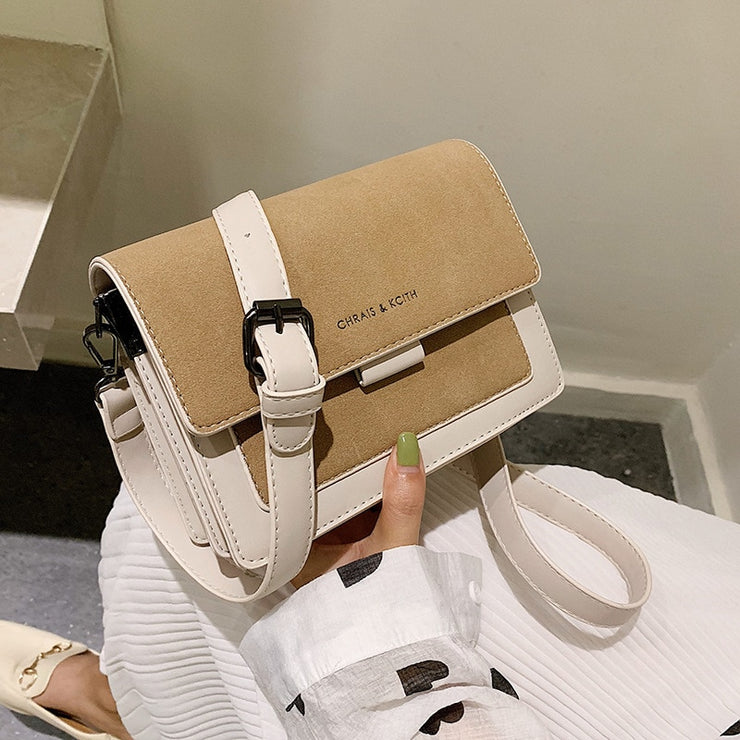 Small bag women new Korean version of small square bag wide shoulder strap fashion Joker shoulder Messenger bag