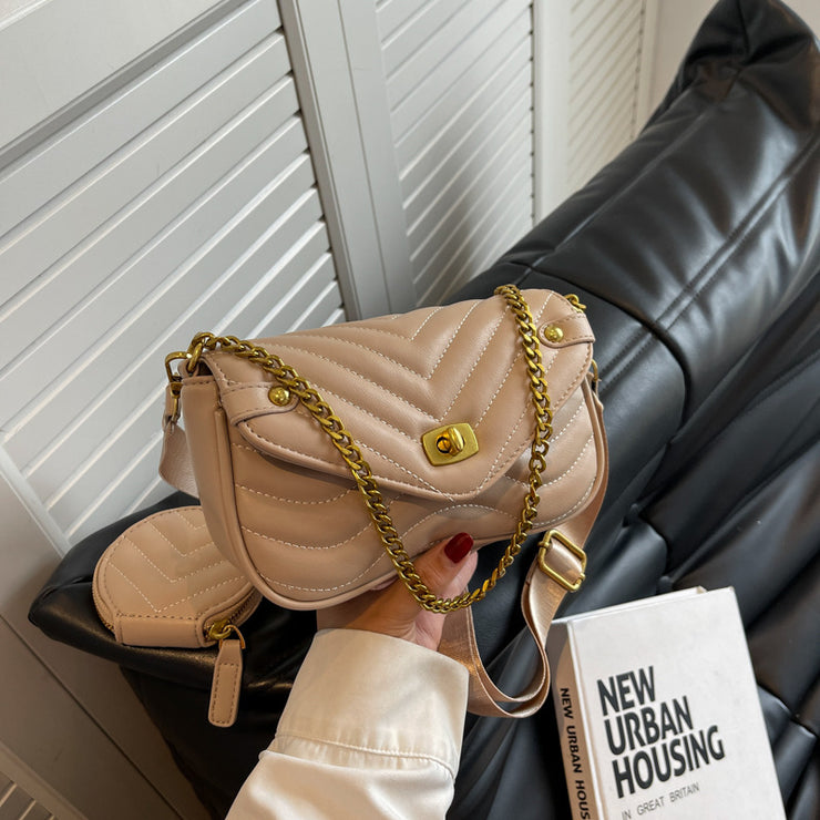 New Bag Women Diagonal Mesh Red Summer Shoulder Bag Shoulder Bag Women Small Design Sense Chain Embroidered Thread Mother Bag