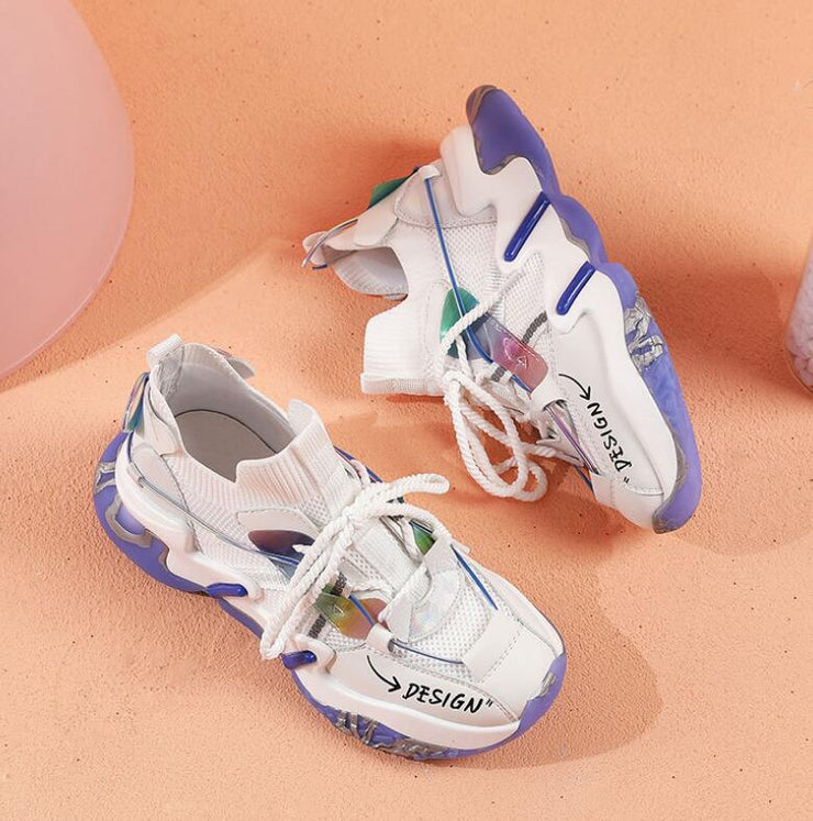 Women Flat Platform Shoes Breathable Comfortable Lightweight Casual Ladies Sneakers